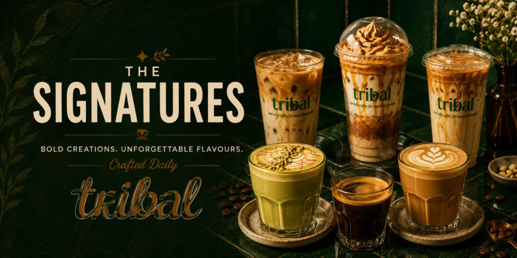 The Tribal Special signature coffee at Tribal Coffee DHA Phase 6 Lahore