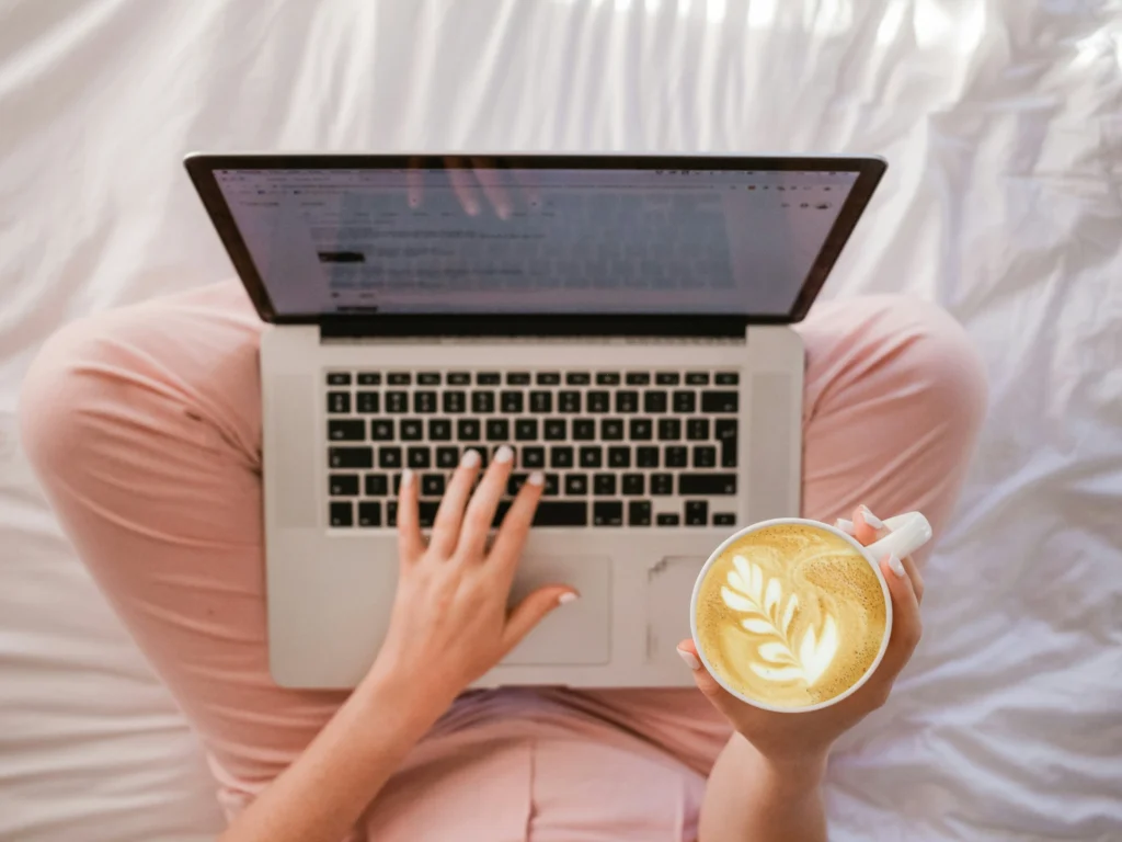Remote worker enjoying coffee at a café in DHA Phase 6