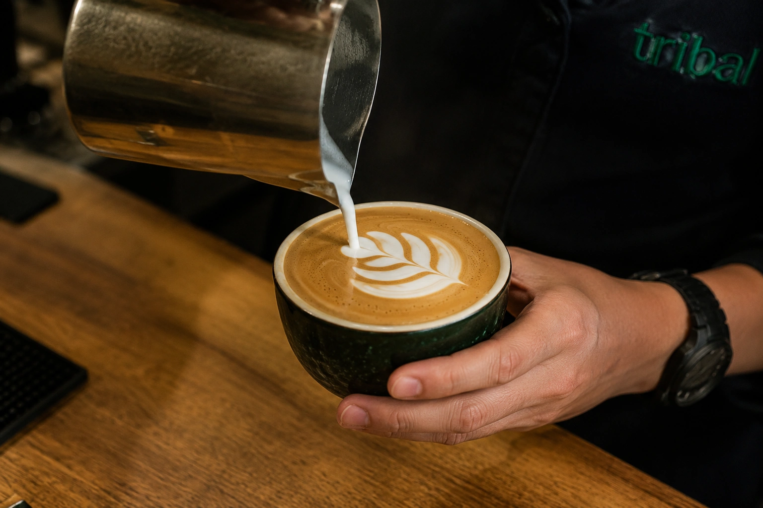 Coffee drinks being prepared at Tribal Coffee DHA Phase 6 Lahore