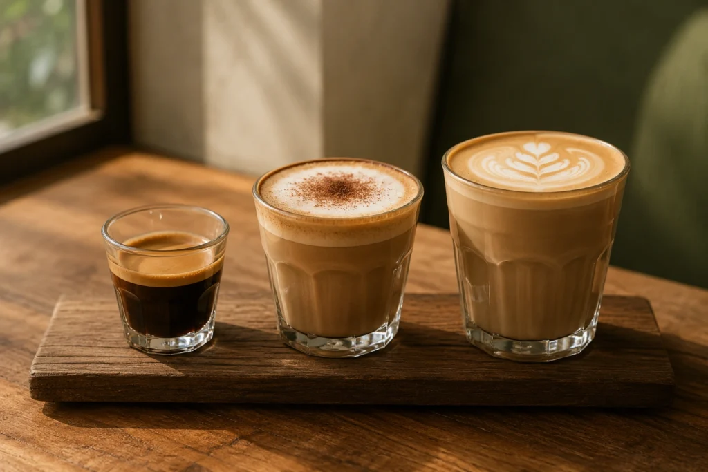 Espresso latte and cappuccino drinks explained at Tribal Coffee Lahore