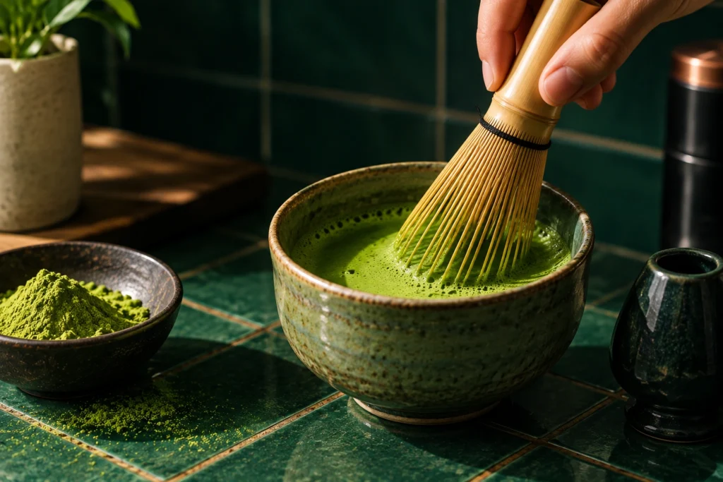 Ceremonial grade matcha at Tribal Cafe DHA Phase 6 Lahore